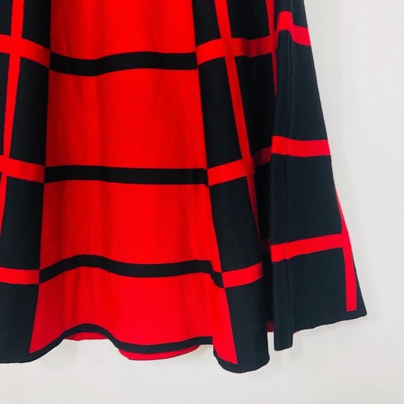 Danny & Nicole Women Knit Dress Medium Red Half Sleeve Midi A-line Sweater New - Picture 5 of 13